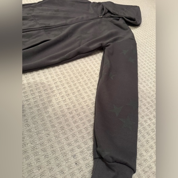 Dark Grey Star Zip-Up Sweater - Picture 2 of 6